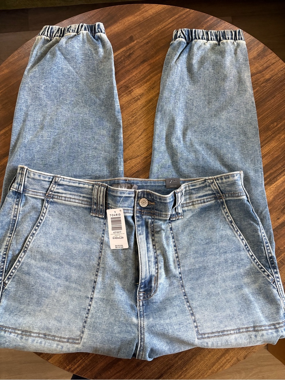 torrid Light Blue Relaxed Denim Jogger Jeans
